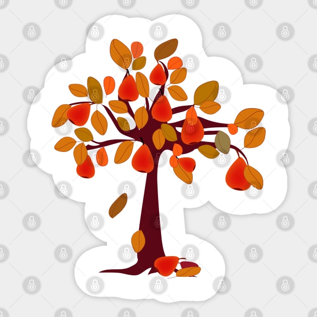 Pear Tree Sticker by Mirimodesign